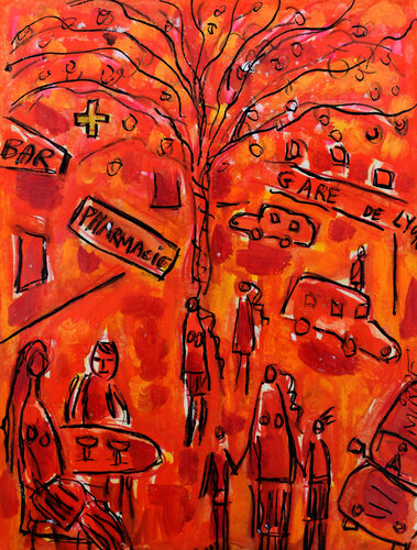 Gare de Lyon by Jean Mirre, Painting for Sale on Singulart