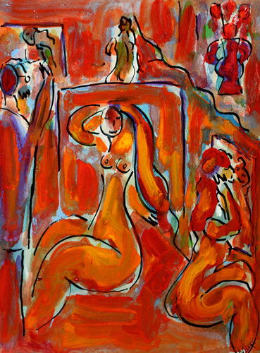 L'atelier bleu di Jean Mirre, Pittura in vendita su Singulart