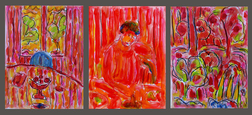 Triptyque sieste Jean Mirre
