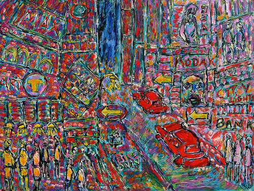 City lights di Jean Mirre, Pittura in vendita su Singulart