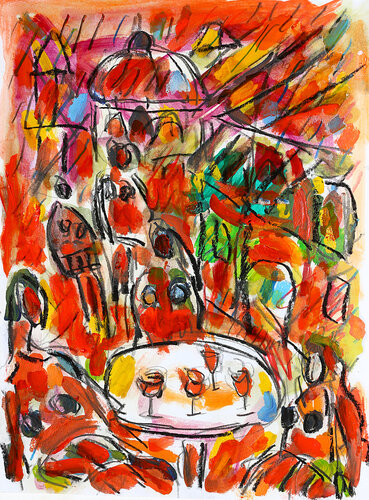 exApéro Sorbonne van Jean Mirre, Schilderij te koop op Singulart