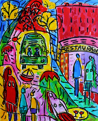 Routier by Jean Mirre, Painting for Sale on Singulart