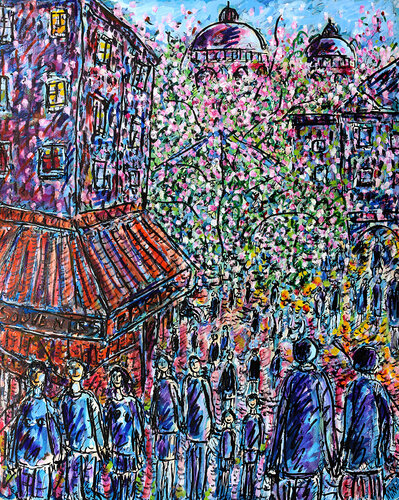 Paris Souvenirs by Jean Mirre, Painting for Sale on Singulart