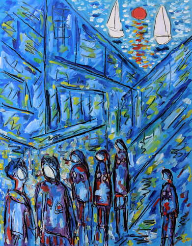 Retour au port van Jean Mirre, Schilderij te koop op Singulart