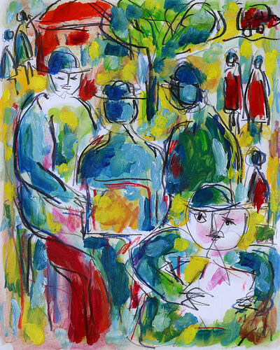 exEchecs au Luxembourg van Jean Mirre, Schilderij te koop op Singulart