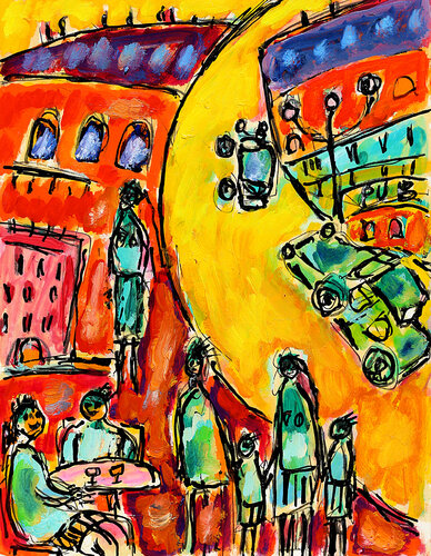 Paris en été van Jean Mirre, Schilderij te koop op Singulart