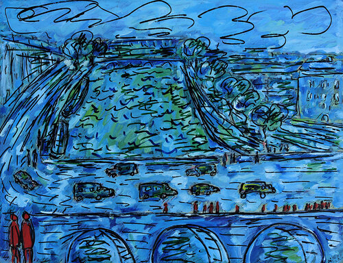 Ponts by Jean Mirre, Painting for Sale on Singulart