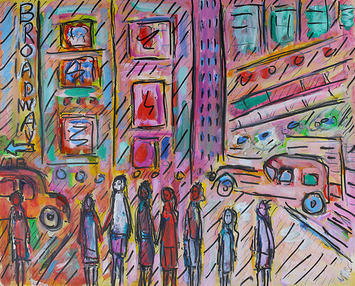 Simple Broadway by Jean Mirre, Painting for Sale on Singulart