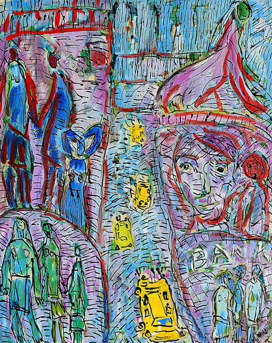 exYellow traffic van Jean Mirre, Schilderij te koop op Singulart