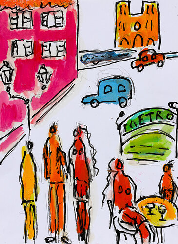 Métro parisien van Jean Mirre, Schilderij te koop op Singulart