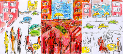 exParis Monte-Carlo van Jean Mirre, Schilderij te koop op Singulart