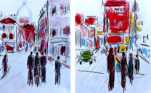 Paris New York van Jean Mirre, Schilderij te koop op Singulart