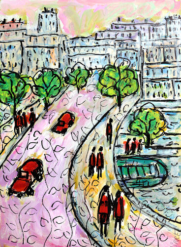 Seine et berges von Jean Mirre, Malerei kaufen auf Singulart