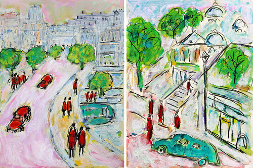 Escaliers et berges van Jean Mirre, Schilderij te koop op Singulart