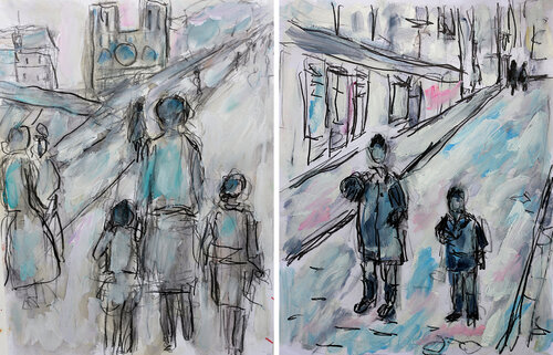 Paris misère van Jean Mirre, Schilderij te koop op Singulart