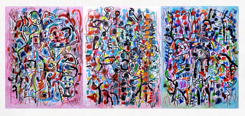 Busy +Protozoaires + Panoplie di Jean Mirre, Pittura in vendita su Singulart