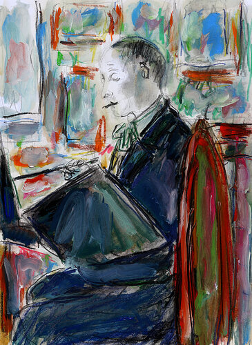 exUtrillo peignant par Jean Mirre, Peinture en vente sur Singulart