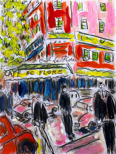 exBlvd St Germain par Jean Mirre, Peinture en vente sur Singulart