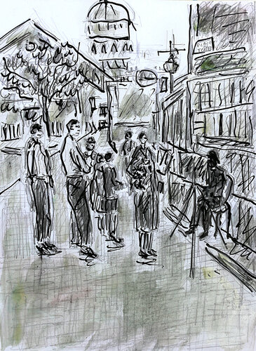 exLa peinture à l'huile di Jean Mirre, Pittura in vendita su Singulart