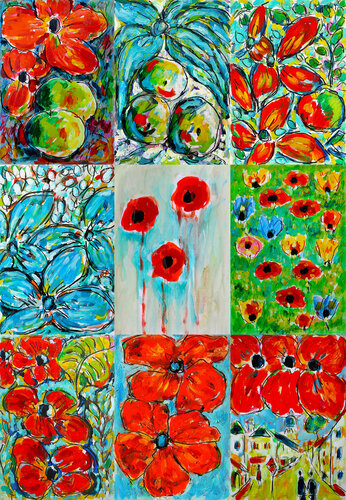 Fleurs et paix von Jean Mirre, Malerei kaufen auf Singulart