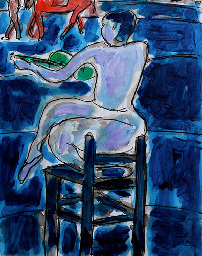 Le clown d'après Van Dongen van Jean Mirre, Schilderij te koop op Singulart