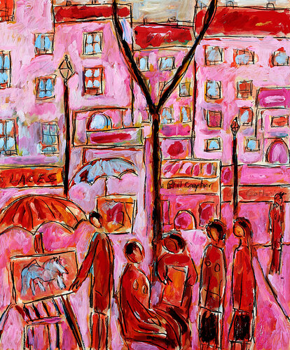 exDimanche à Paris par Jean Mirre, Peinture en vente sur Singulart