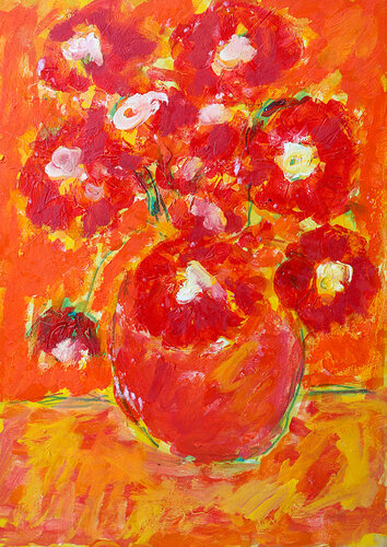 Paeonias di Jean Mirre, Pittura in vendita su Singulart