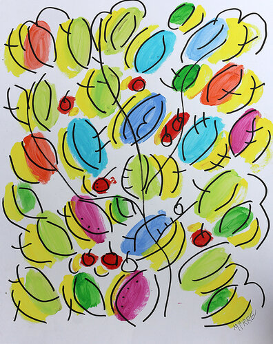 Feuilles et fruits di Jean Mirre, Pittura in vendita su Singulart