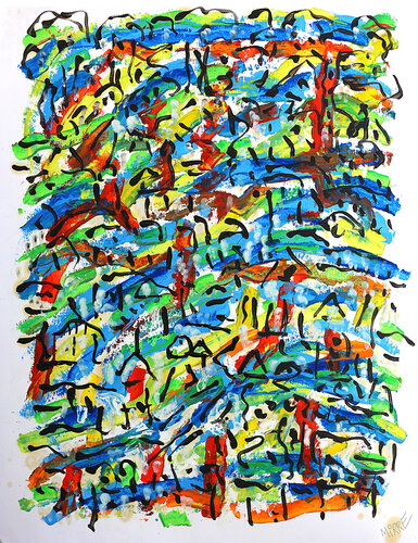Strates par Jean Mirre, Peinture en vente sur Singulart