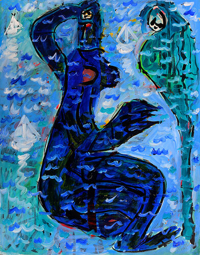 Sirènes di Jean Mirre, Pittura in vendita su Singulart