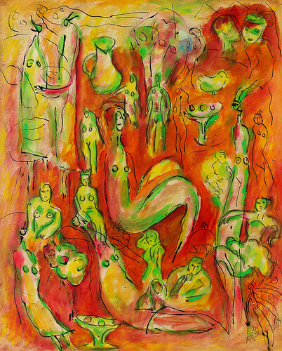 exVOYAGE à CYTHERE van Jean Mirre, Schilderij te koop op Singulart