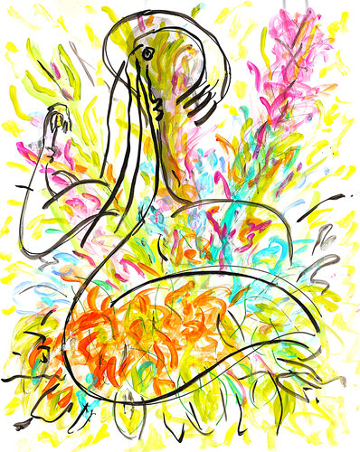 Lady Flower von Jean Mirre, Malerei kaufen auf Singulart