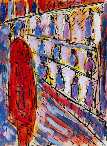 Judas shopping van Jean Mirre, Schilderij te koop op Singulart