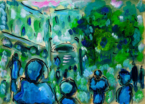 Métro St Michel di Jean Mirre, Pittura in vendita su Singulart