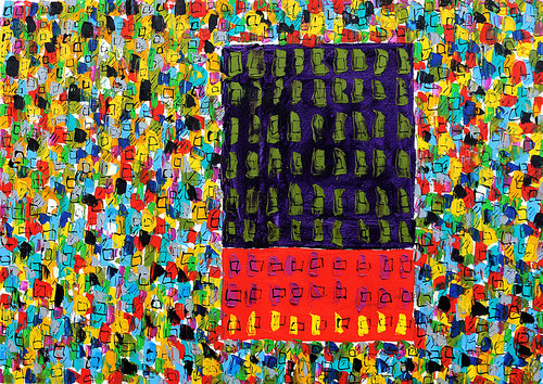 exPublic library van Jean Mirre, Schilderij te koop op Singulart