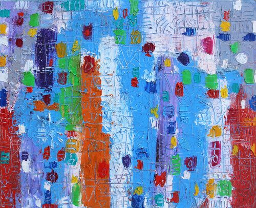 Summer in the city van Jean Mirre, Schilderij te koop op Singulart