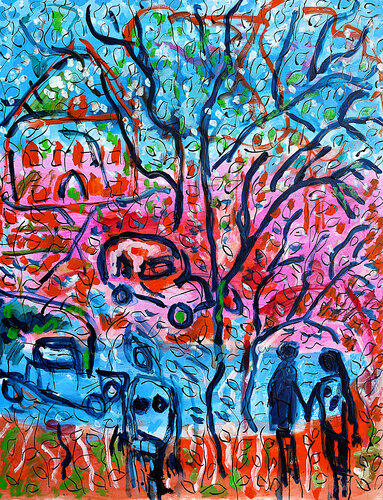 Eve dans les villes par Jean Mirre, Peinture en vente sur Singulart