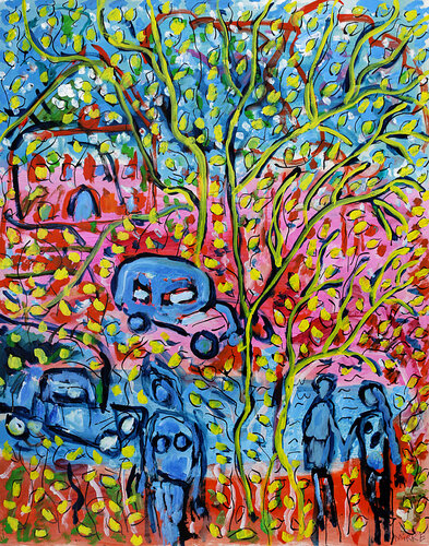 Eve dans les villes di Jean Mirre, Pittura in vendita su Singulart