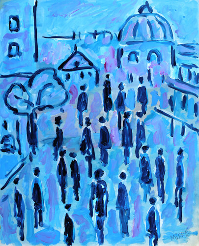 Sorbonne et doctorants van Jean Mirre, Schilderij te koop op Singulart