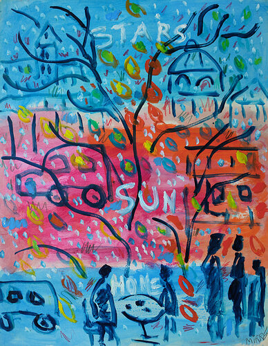 Stars Sun Home van Jean Mirre, Schilderij te koop op Singulart