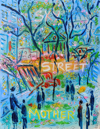 exSky Street Mother van Jean Mirre, Schilderij te koop op Singulart