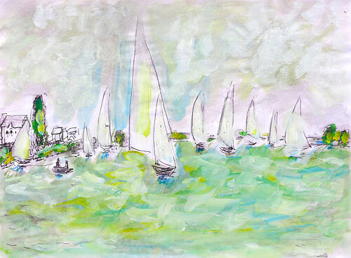 Virée en mer di Jean Mirre, Pittura in vendita su Singulart