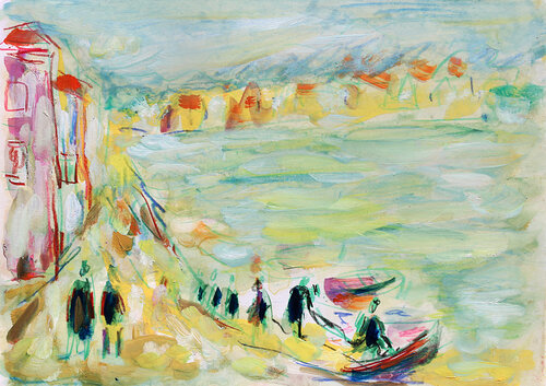 Retour au port par Jean Mirre, Peinture en vente sur Singulart