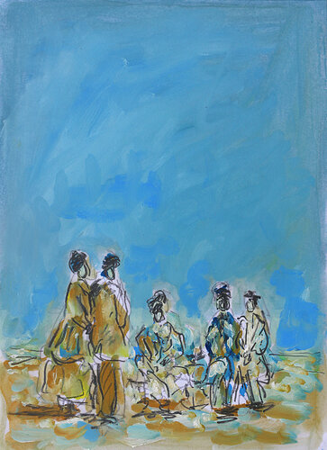 Plage d'antan  SOLD von Jean Mirre, Malerei kaufen auf Singulart