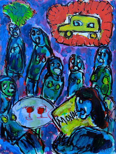 Le monde moderne par Jean Mirre, Peinture en vente sur Singulart