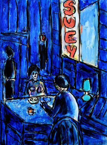 Suki d'après Hopper by Jean Mirre, Painting for Sale on Singulart
