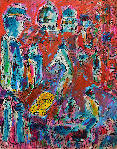 Yellow car di Jean Mirre, Pittura in vendita su Singulart