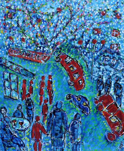 Boulangerie de quartier di Jean Mirre, Pittura in vendita su Singulart