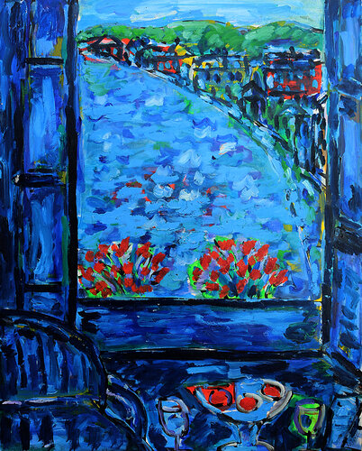 Fenêtre et mer von Jean Mirre, Malerei kaufen auf Singulart