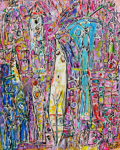 Mœurs par Jean Mirre, Peinture en vente sur Singulart